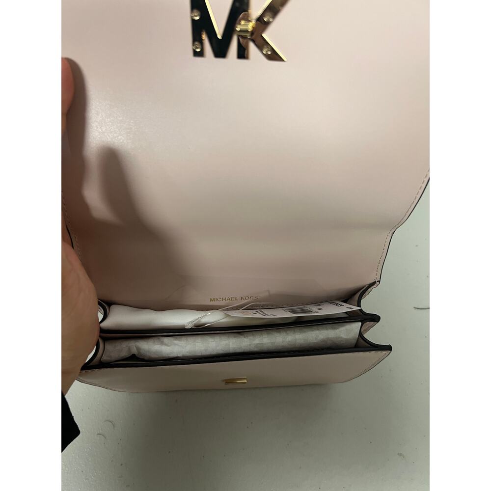 Michael Kors 30H8MOXL7M Mott Large Metallic Deco Leather Crossbody Bag - Picture 5 of 8